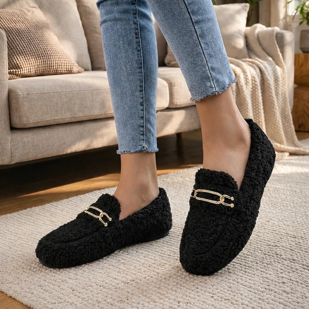Emma & Rose Cape Town Jolien™ Boreal Elegance Loafers in white, showcasing classic mocassin design with refined detailing.