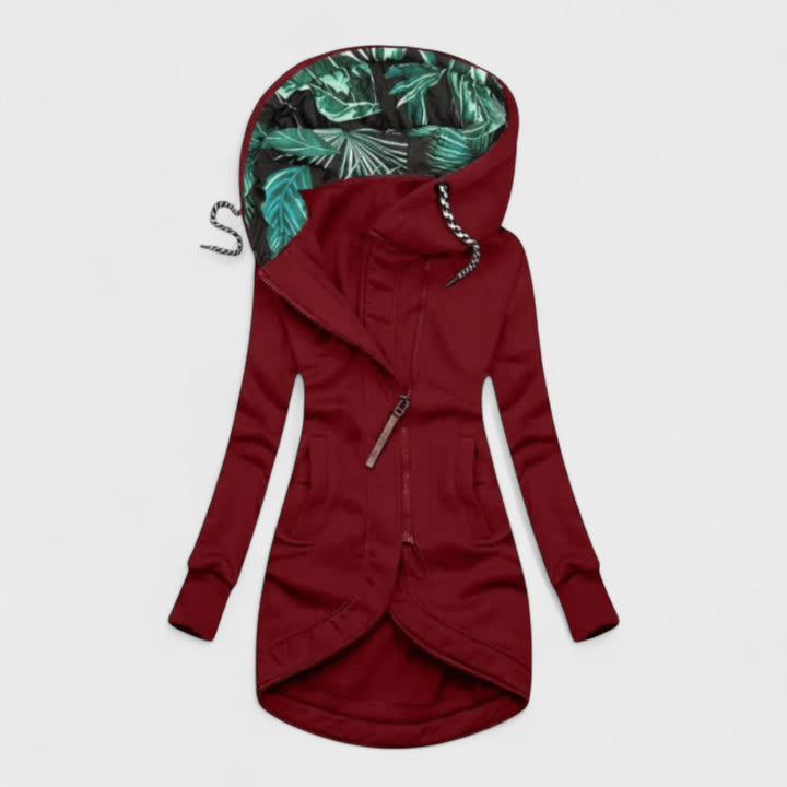 Emma & Rose Cape Town Eleonora winter coat with asymmetric zip, featuring a stylish design and warm, insulated fabric.