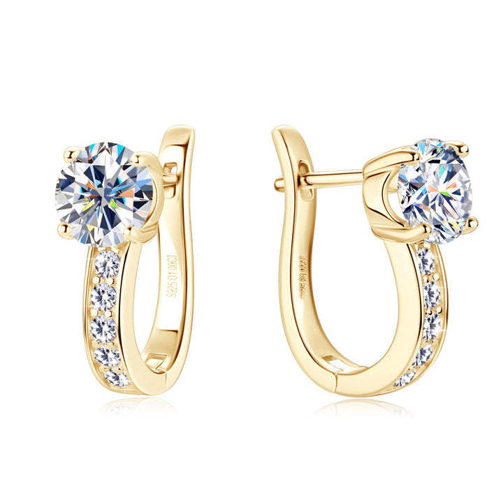 Emma & Rose Cape Town Camilionne™ 18k gold earrings featuring elegant, handcrafted hoop design with a polished finish.