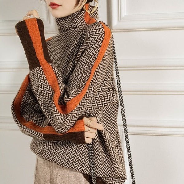 Clémence™  |  Striped Roll Neck Jumper