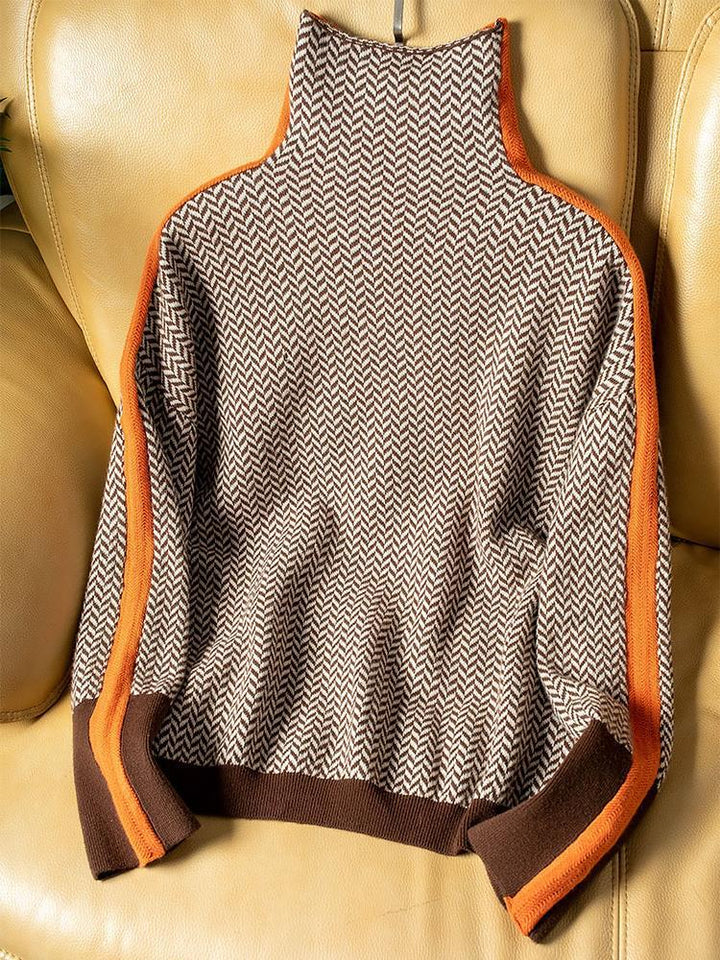 Clémence™  |  Striped Roll Neck Jumper