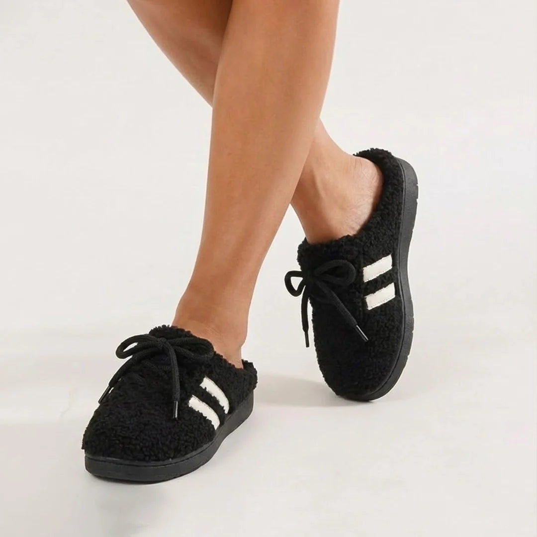 Emma & Rose Cape Town Lara™ Cozy Run slippers in coffee, soft fabric, slip-on design, perfect for indoor comfort, size 36-37.