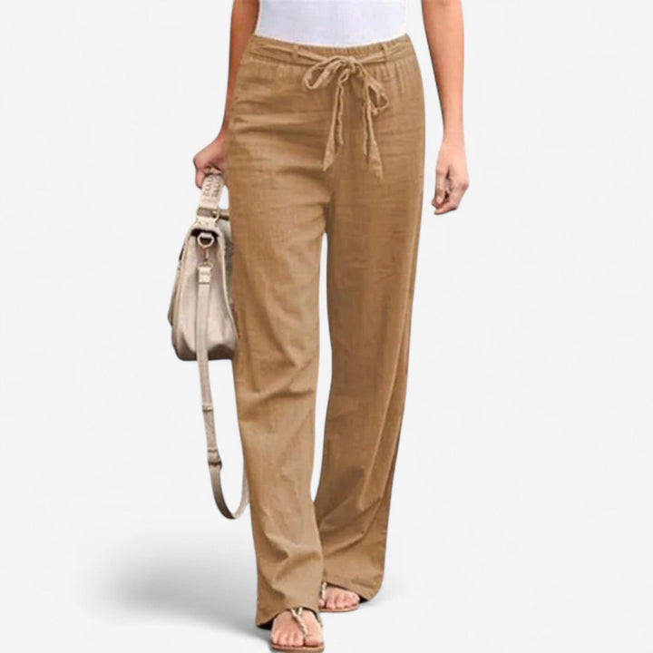 White Arislia™ Chic Trousers by Emma & Rose Cape Town, stylish pants with a tailored fit and modern design.