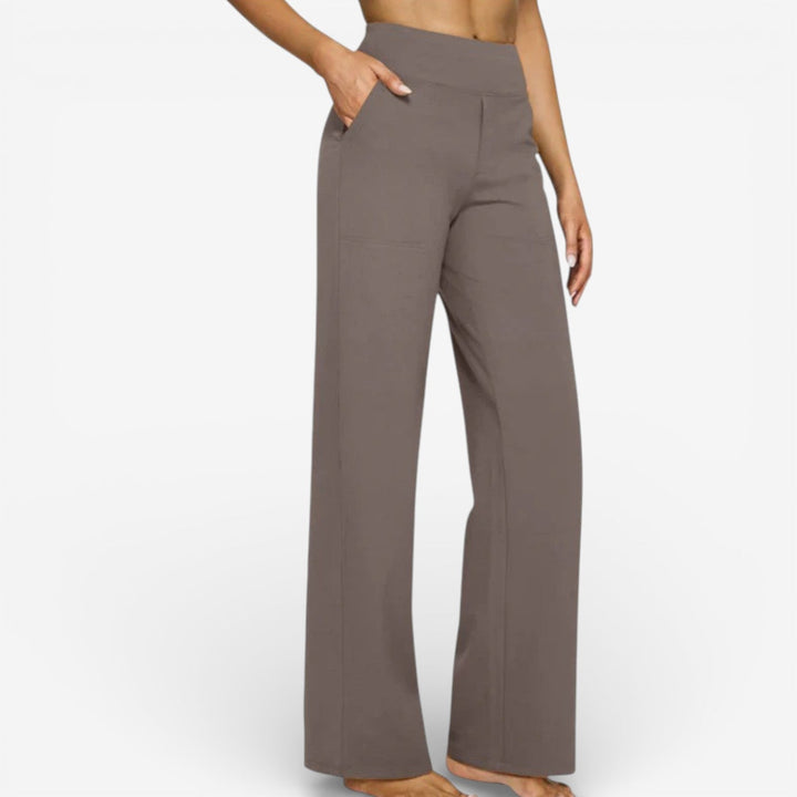 White Mazzocchi Fluid Trousers by Emma & Rose Cape Town, stylish pants with a relaxed fit and comfortable fabric.