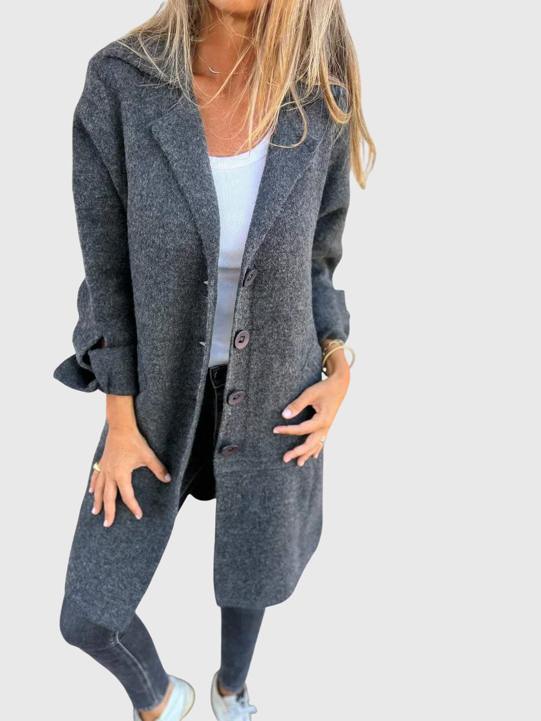 Pink blazer buttons from the Lisa™ collection by Emma & Rose Cape Town, showing close-up of stylish fabric and button details.