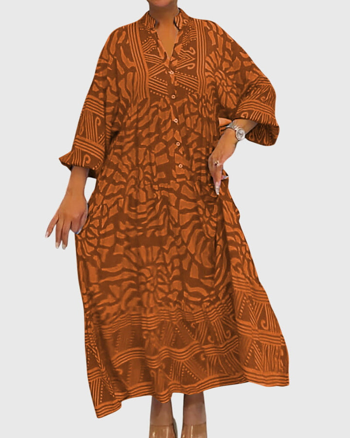 Emma & Rose Cape Town Mckinley Maxi Dress in pink with an elegant floral print, flowing fabric, and a stylish, comfortable fit.