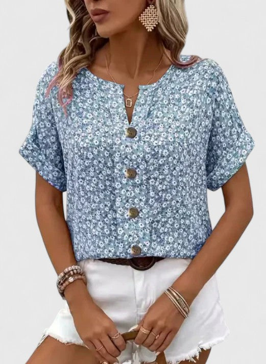 Sabine™  |  Elegant Floral Summer Top