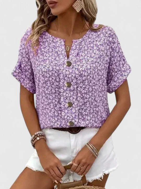 Sabine™  |  Elegant Floral Summer Top