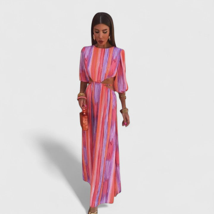 Pink Zeriyahh™ elegant dress by Emma & Rose Cape Town, featuring a flowing design and stylish details.
