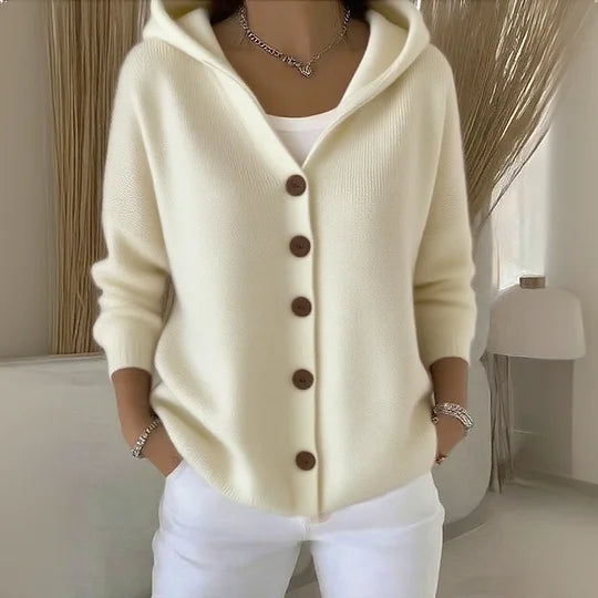 Pink Zulo™ soft hooded cardigan by Emma & Rose Cape Town, featuring a cozy hood and relaxed fit.