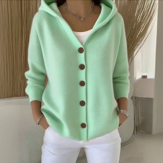 Pink Zulo™ soft hooded cardigan by Emma & Rose Cape Town, shown with a cozy, lightweight fabric and a relaxed fit.