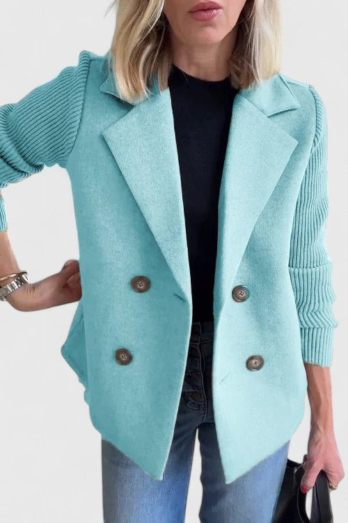 Pink Winslet™ elegant blazer by Emma & Rose Cape Town, tailored fit with lapel collar and button closure, front pockets.
