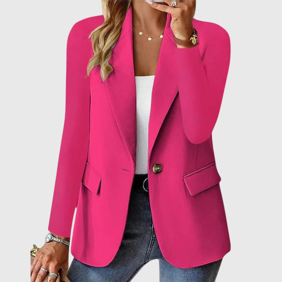 Red Harper™ formal blazer by Emma & Rose Cape Town, tailored fit with lapel collar and single-button front.