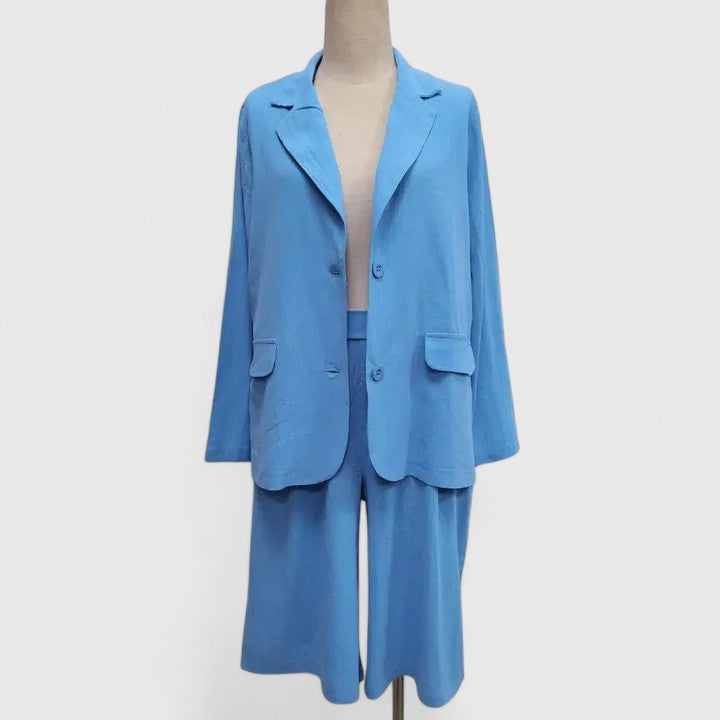 Red Railey™ Elegant Suit 2-piece set by Emma & Rose Cape Town, featuring a tailored blazer and matching trousers.