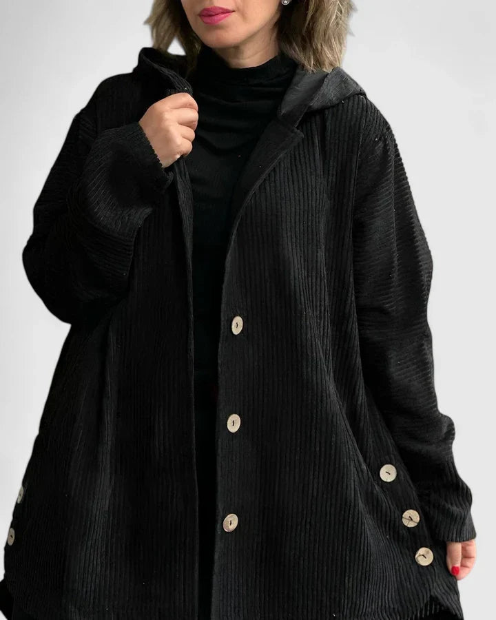 Red Ysalindah™ comfortable jacket by Emma & Rose Cape Town, shown with a relaxed fit and stylish design.