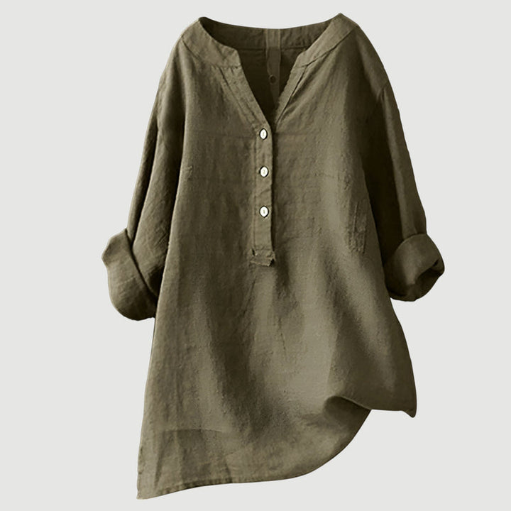 Red Ravenna™ women's oversized blouse by Emma & Rose Cape Town, featuring a relaxed fit and stylish design.