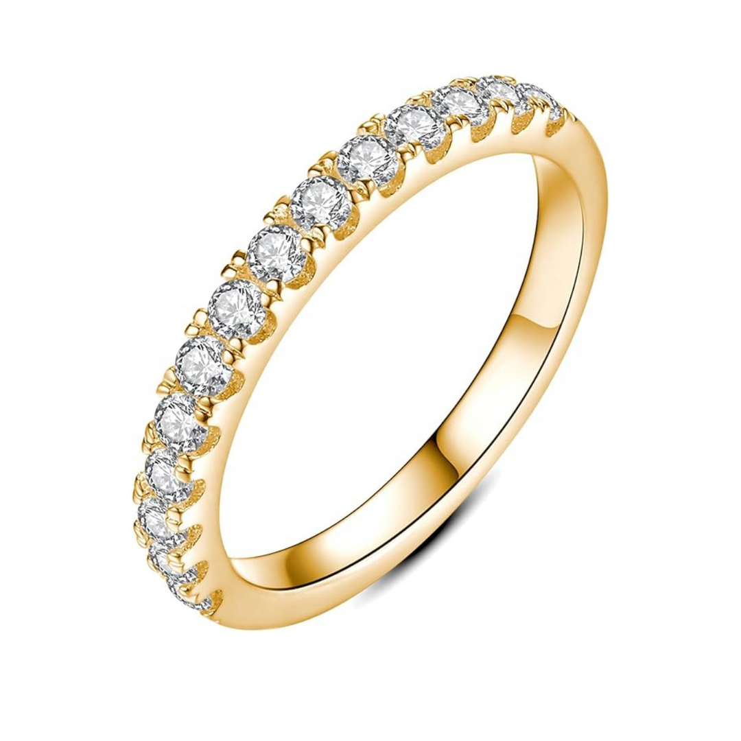 Emma & Rose Cape Town Zariahlene™ diamond button ring, close-up of elegant gold band with sparkling diamond accents