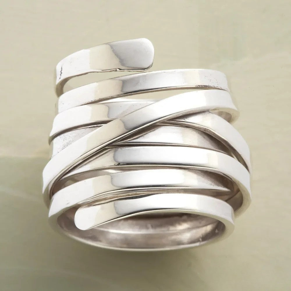 Ophelia™ antique thick layer ring by Emma & Rose Cape Town, showcasing layered gold-tone design and vintage-inspired style.
