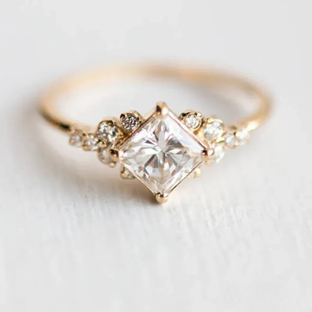 Emma & Rose Cape Town Orla Delysian Crown Ring with intricate design and silver finish displayed on a white background.