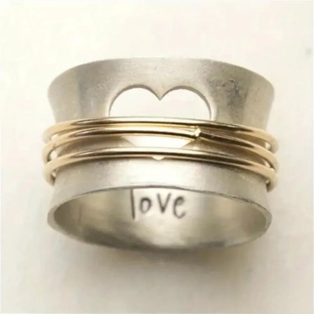Emma & Rose Cape Town Greta Classic Timeless Love Ring, close-up of the elegant silver ring with intricate design details.