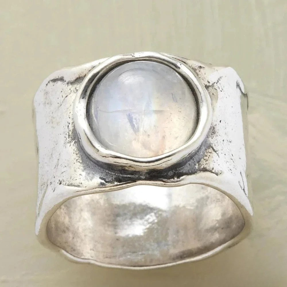 Emma & Rose Cape Town Wilma antique ring with a vintage-style stone, showcasing intricate details and elegant craftsmanship.