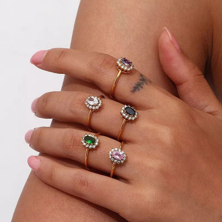 Amaryelle™  |  Green Zirconia Ring Gold
