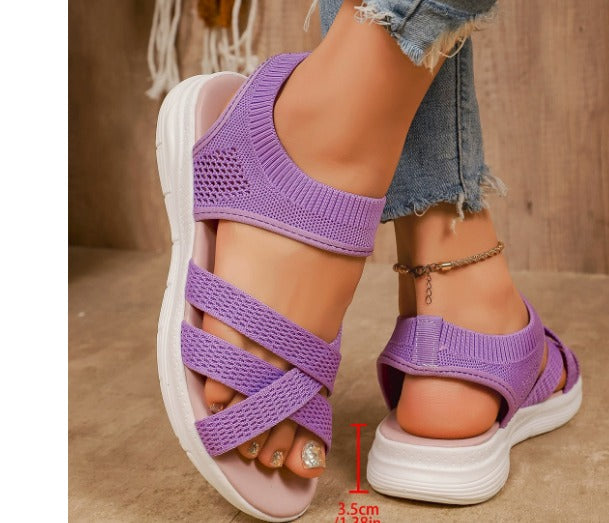 Pink Lucia Ultra Flex Knit Sandals by Emma & Rose Cape Town, designed to wear like a sock and feel like a hug.