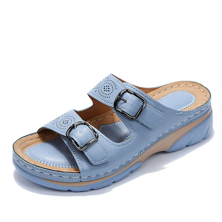 Brown Emma & Rose Cape Town orthopaedic sandals for heel spurs, wide feet, and osteoarthritis, featuring supportive design and cushioned soles.