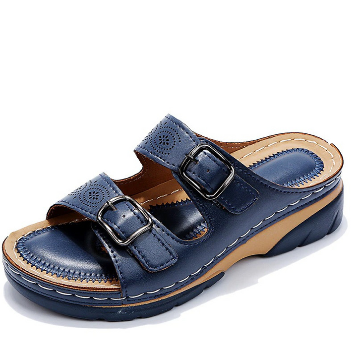 Brown Emma & Rose Cape Town orthopaedic sandals designed for heel spurs, wide feet, and osteoarthritis, with supportive footbed and adjustable straps.