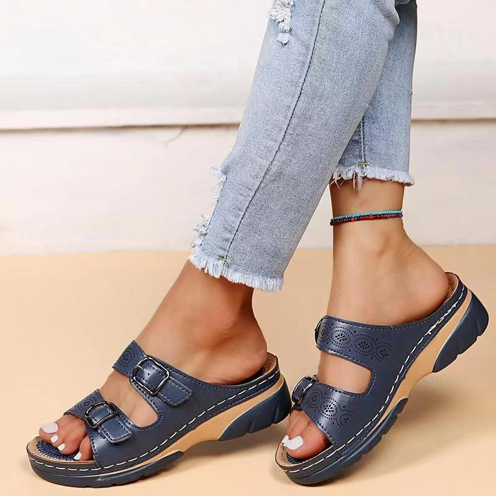 Emma & Rose Cape Town brown orthopaedic sandals for heel spurs, wide feet, and osteoarthritis with supportive design and cushioned soles.
