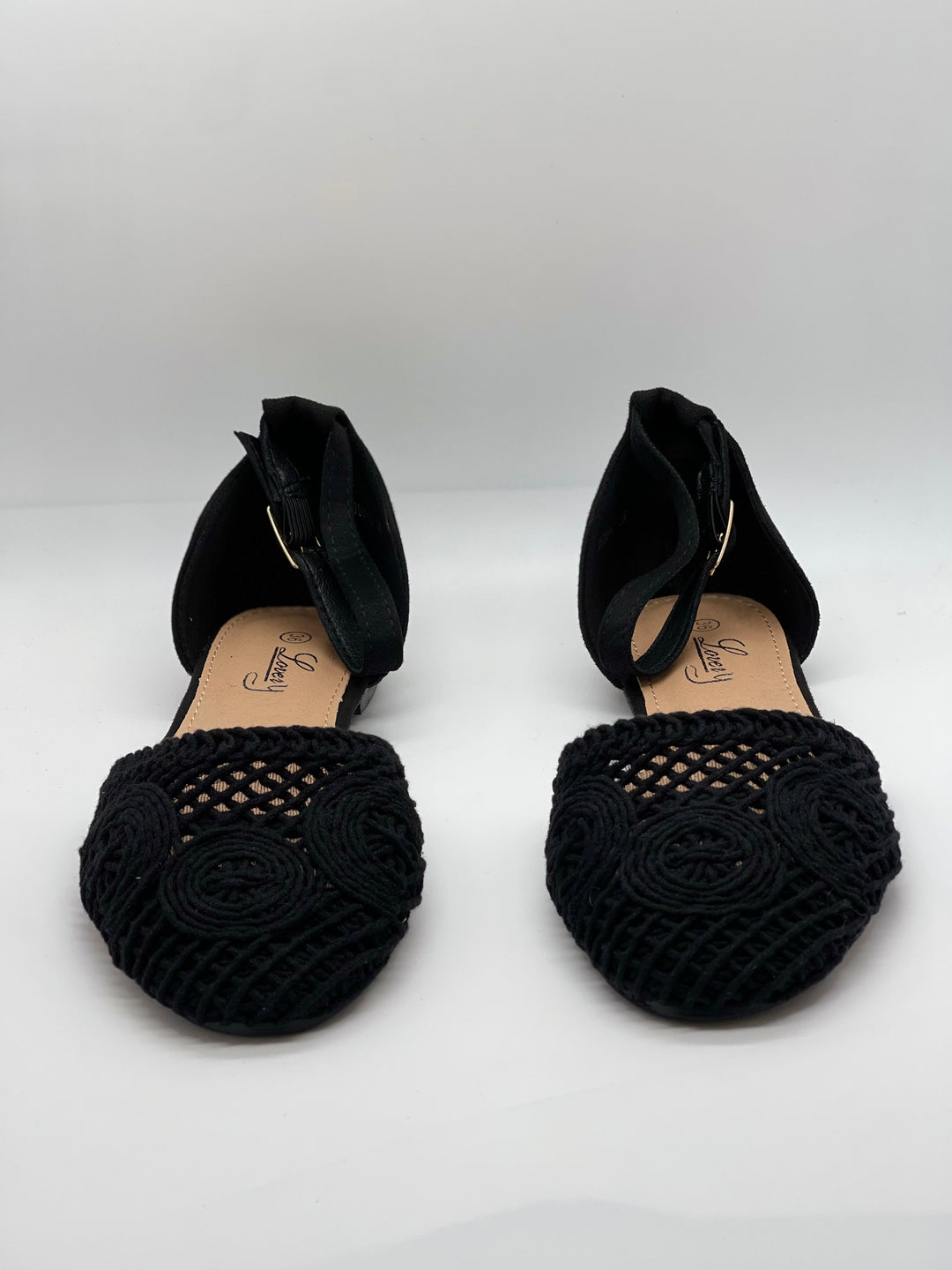 Beige Romy™ flat sandals by Emma & Rose Cape Town featuring soft, luxurious fabrics and a comfortable slip-on design.