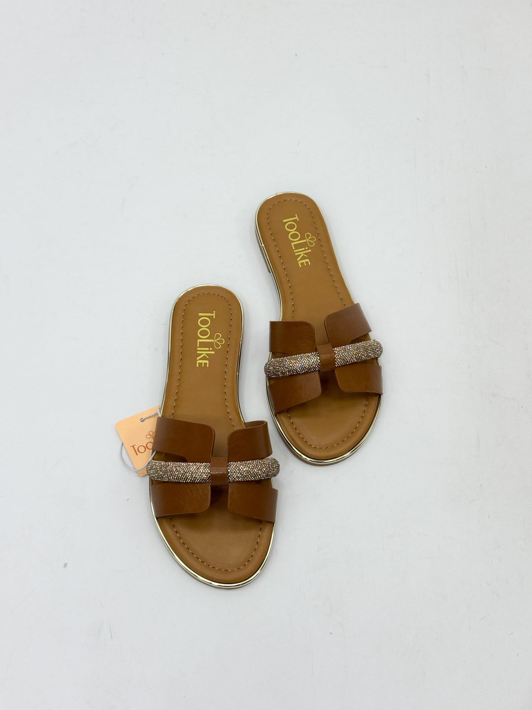 Black Low™ sandals by Emma & Rose Cape Town with jeweled straps, stylish and comfortable for casual wear.