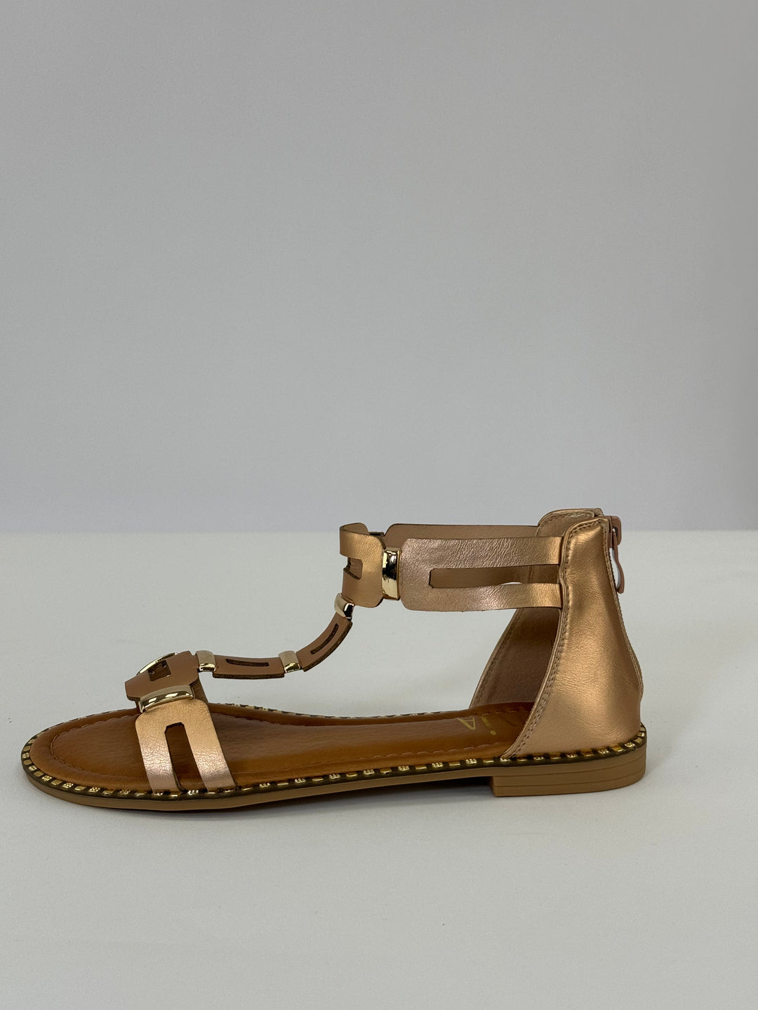Black Lieke™ open-toe sandals by Emma & Rose Cape Town with zip detail, stylish footwear for casual or dressy occasions.