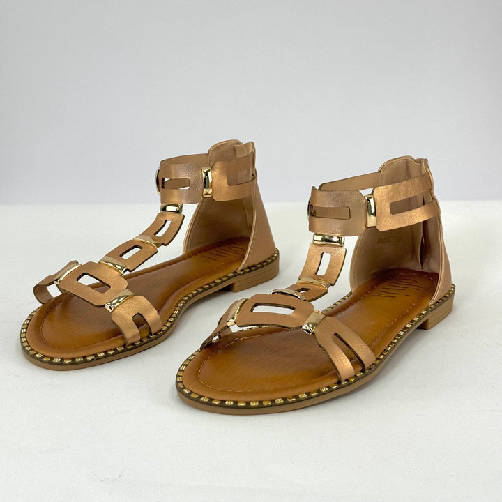 Black Emma & Rose Cape Town Lieke open-toe sandals with zipper detail, stylish slip-on scarpe for casual or dressy occasions.