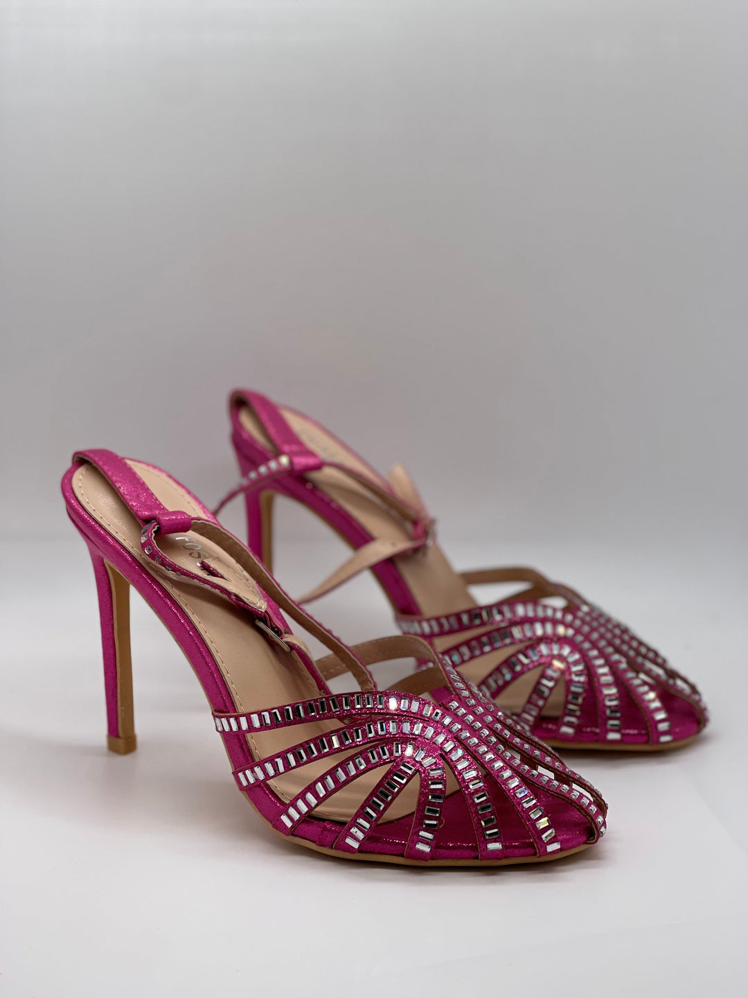 Black Stacy™ heeled sandals by Emma & Rose Cape Town, stylish women's shoes with ankle straps and block heels.