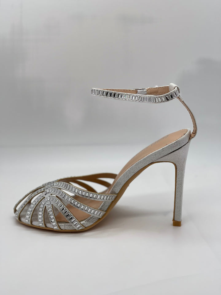 Black Stacy™ heeled sandals by Emma & Rose Cape Town, stylish open-toe shoes with ankle straps in size 36.