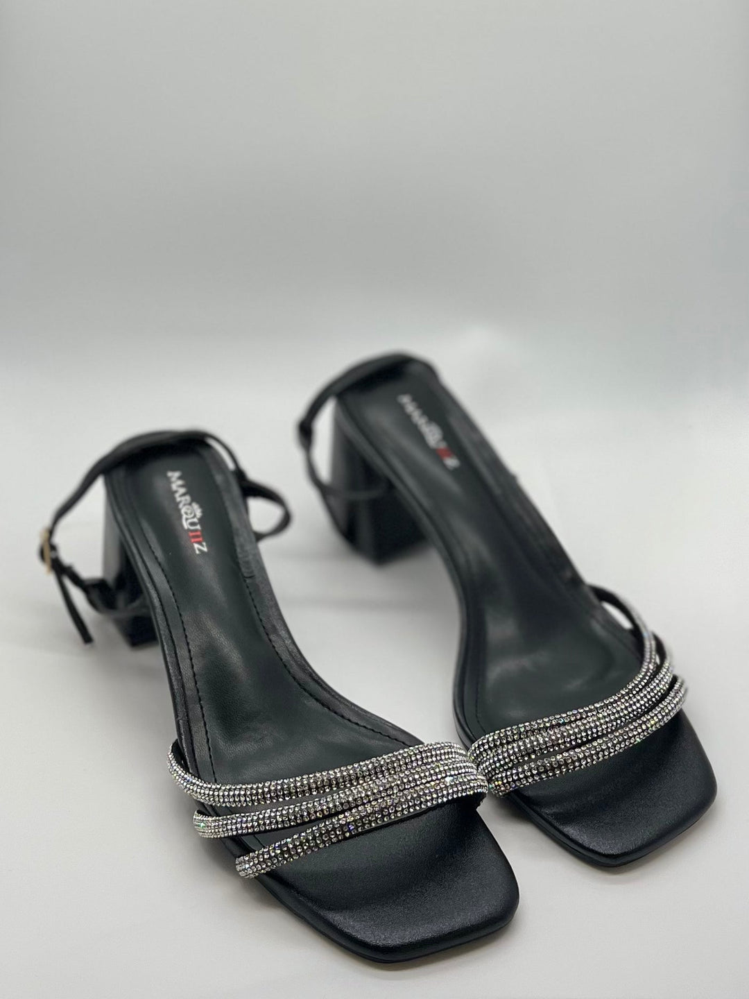Black Ursula Dale Sandals by Emma & Rose Cape Town, stylish women's slip-on shoes with open toes and comfortable straps.