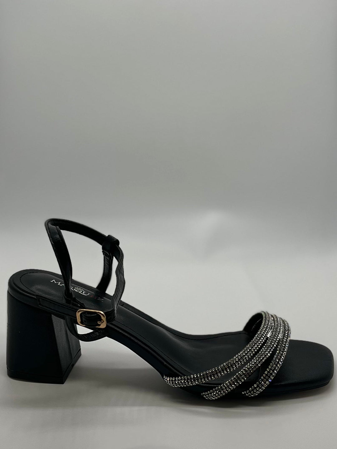 Black Ursula Dale Sandals by Emma & Rose Cape Town, stylish women's slip-on shoes with open toes and comfortable design.
