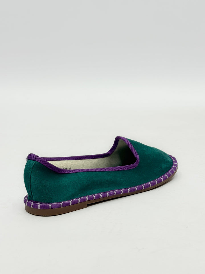 Emma & Rose Cape Town Viviane black Friulane slippers with soft luxurious fabrics and decorative border, size 36.