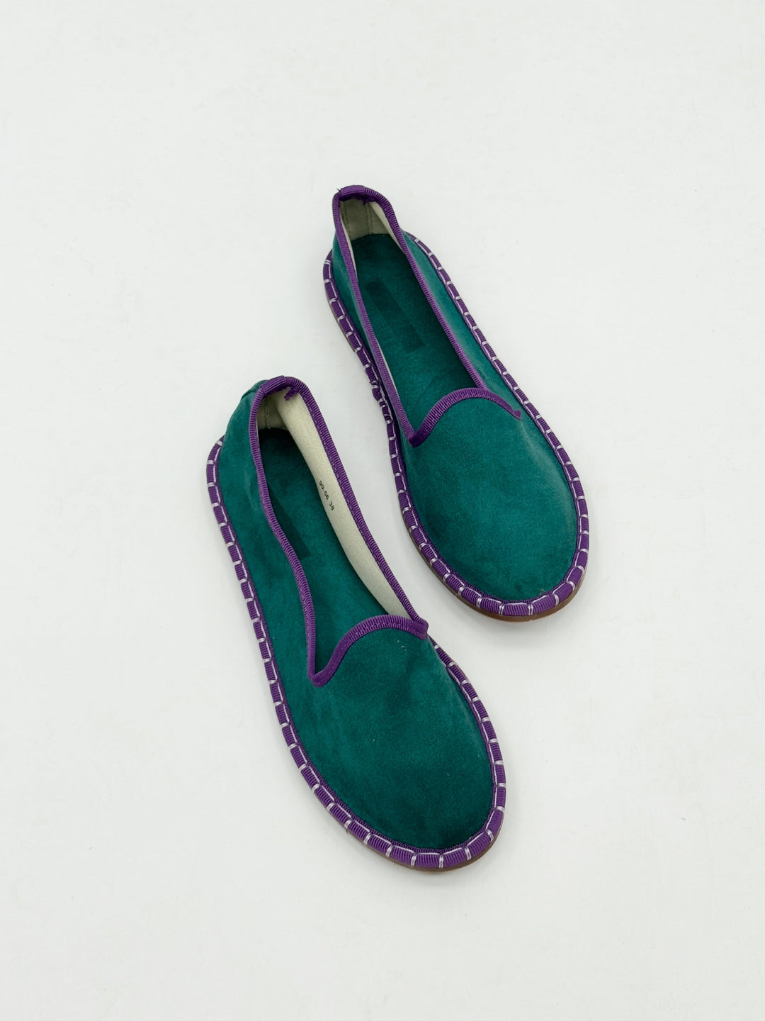 Black Emma & Rose Cape Town Viviane scarpe with soft luxurious fabrics and Friulane border, size 36.