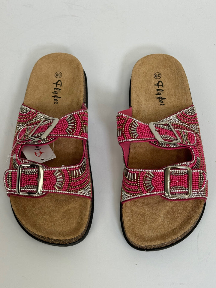 Orange Merano™ Chic Sandals by Emma & Rose Cape Town, stylish slip-on shoes with open toes and cushioned soles.