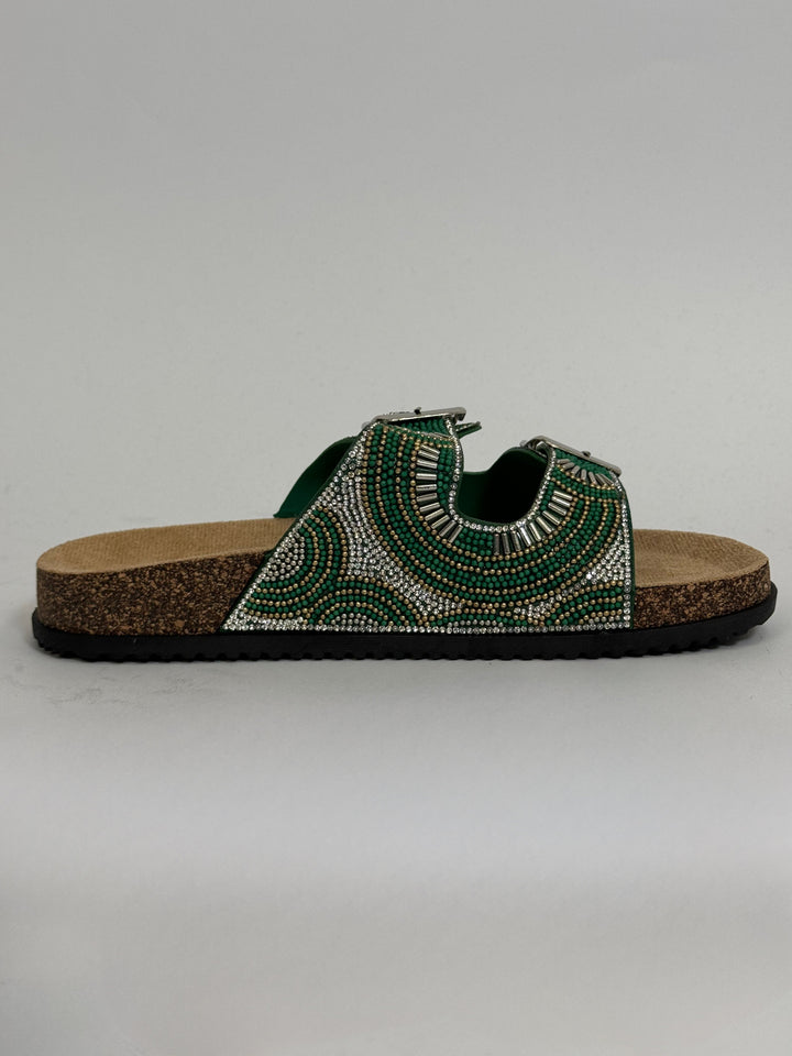 Orange Merano™ Chic Sandals by Emma & Rose Cape Town, stylish slip-on shoes with open toe and ankle strap detail.
