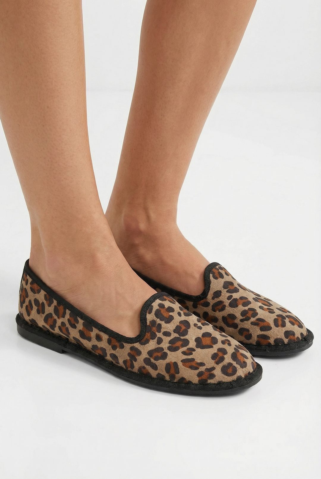 Willemien™ animal print Friulane slippers by Emma & Rose Cape Town featuring soft, luxurious fabrics and stylish spotted design.