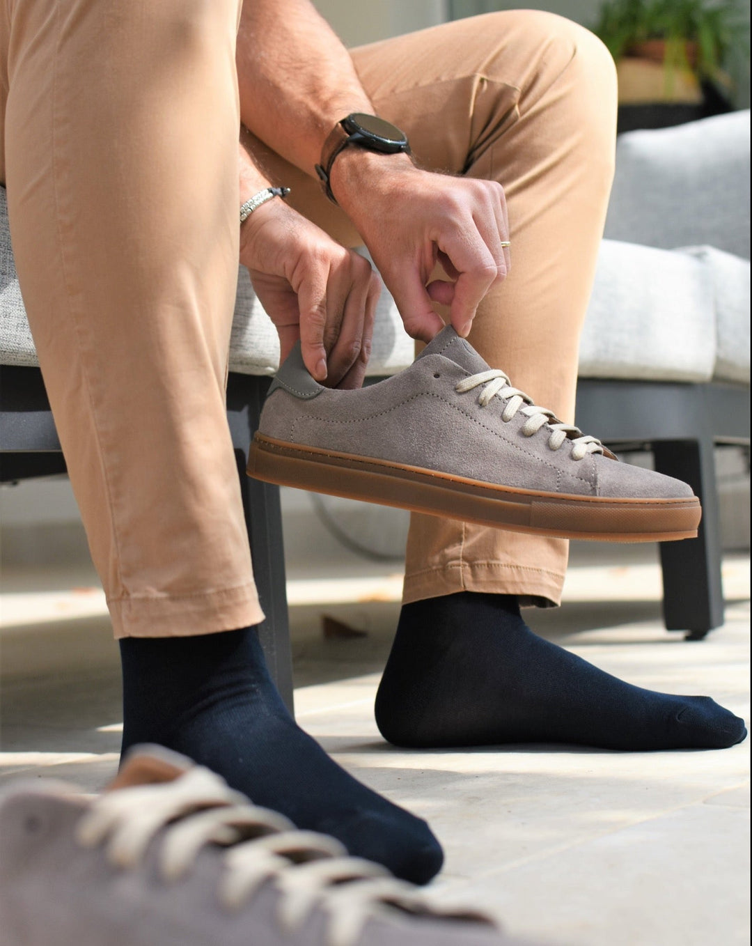 Emma & Rose Cape Town Ostuni full taupe shoes, stylish leather footwear with hand-stitched details and a sleek design.