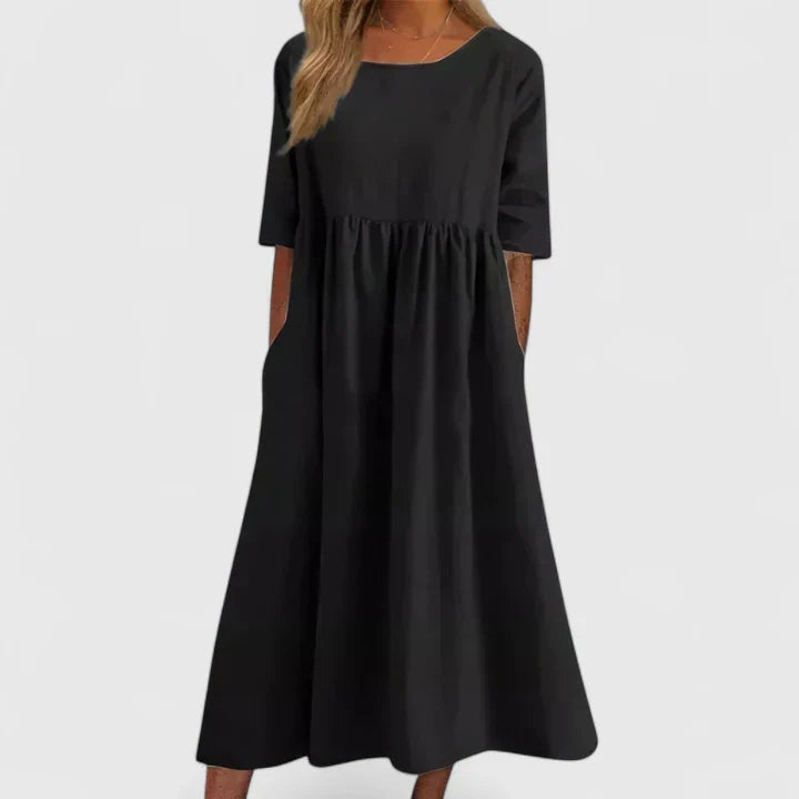 Sky blue Thalyvia™ comfortable dress by Emma & Rose Cape Town, featuring soft fabric and relaxed fit for everyday wear.