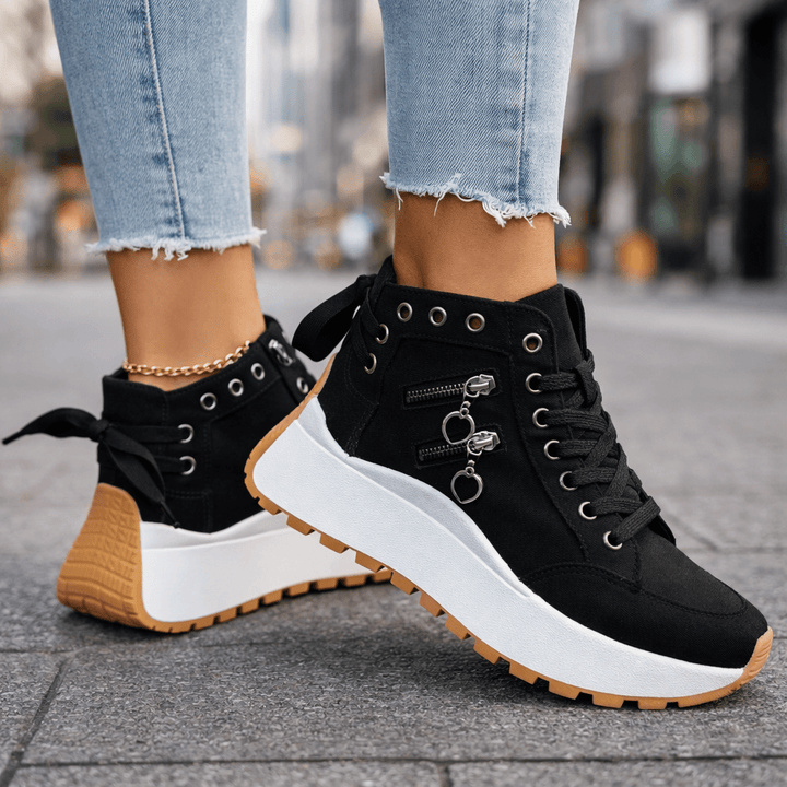 Emma & Rose Cape Town Nana™ Chunky Sneakers in blue, showing stylish, comfortable sneakers with thick soles and modern design.