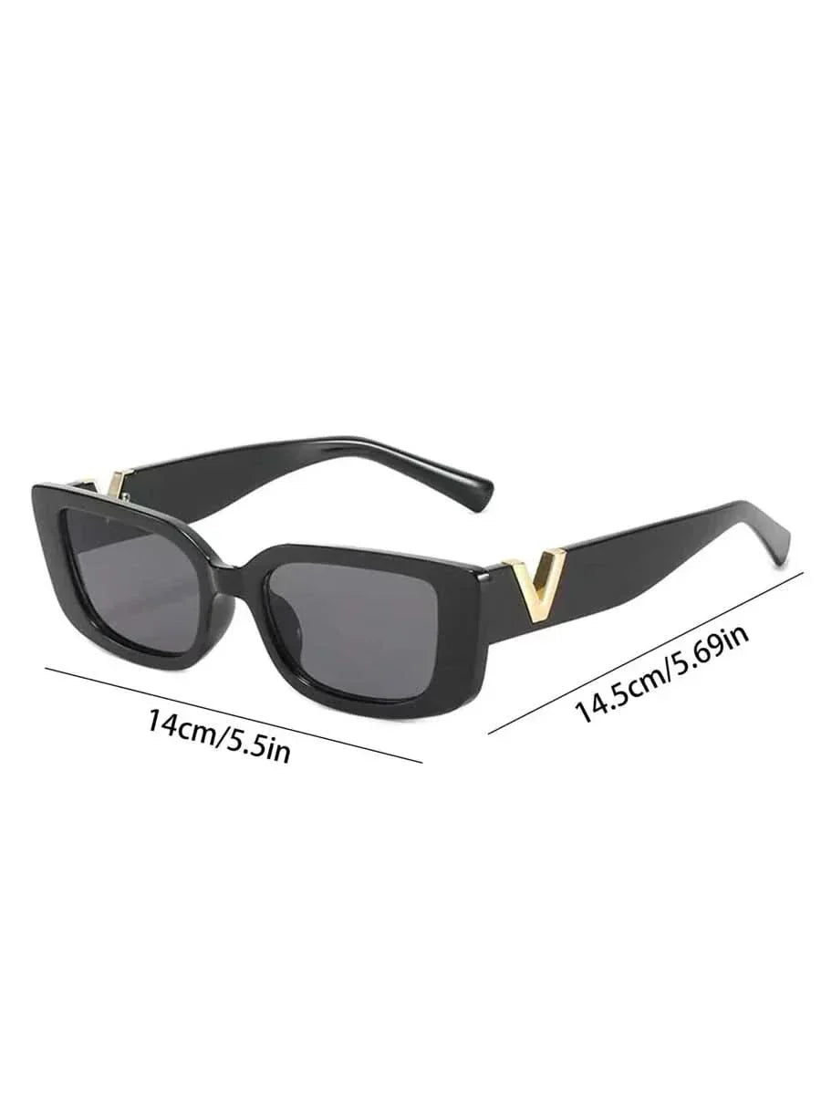 Taytum™ Edgy sunglasses in black with bold frame and dark tinted lenses, stylish sun protection by Emma & Rose Cape Town.