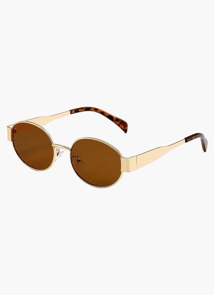 Emma & Rose Cape Town Zariyah™ stylish sunglasses with gold frame and green lenses, showcasing a chic and modern design.