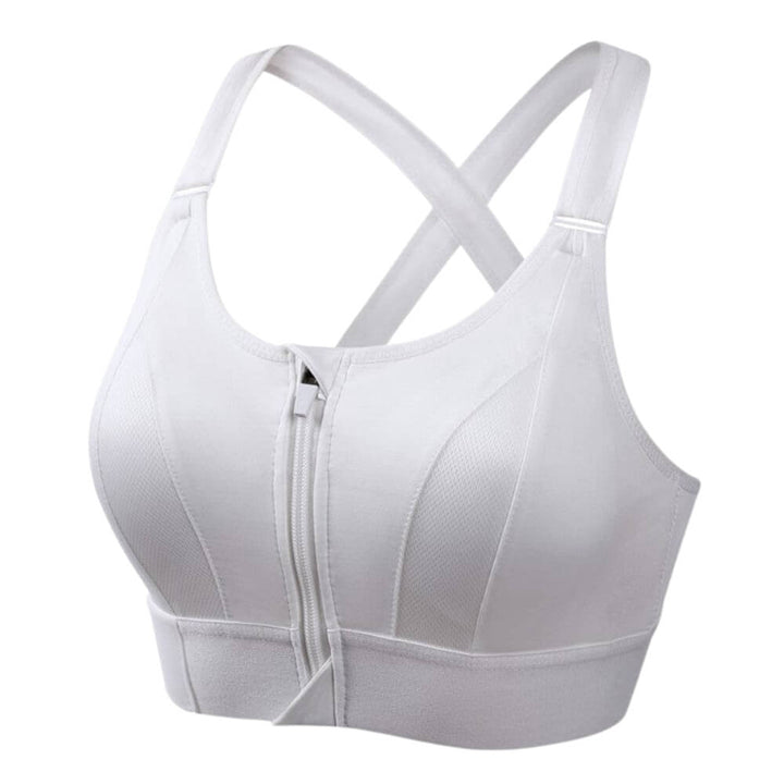 Black Velora sports bra with support from Emma & Rose Cape Town, featuring a comfortable fit for active wear.