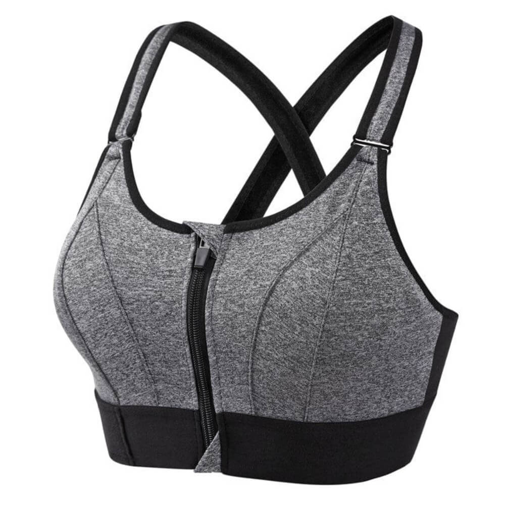 Black Velora sports bra with support from Emma & Rose Cape Town, designed for active wear and comfortable fit.